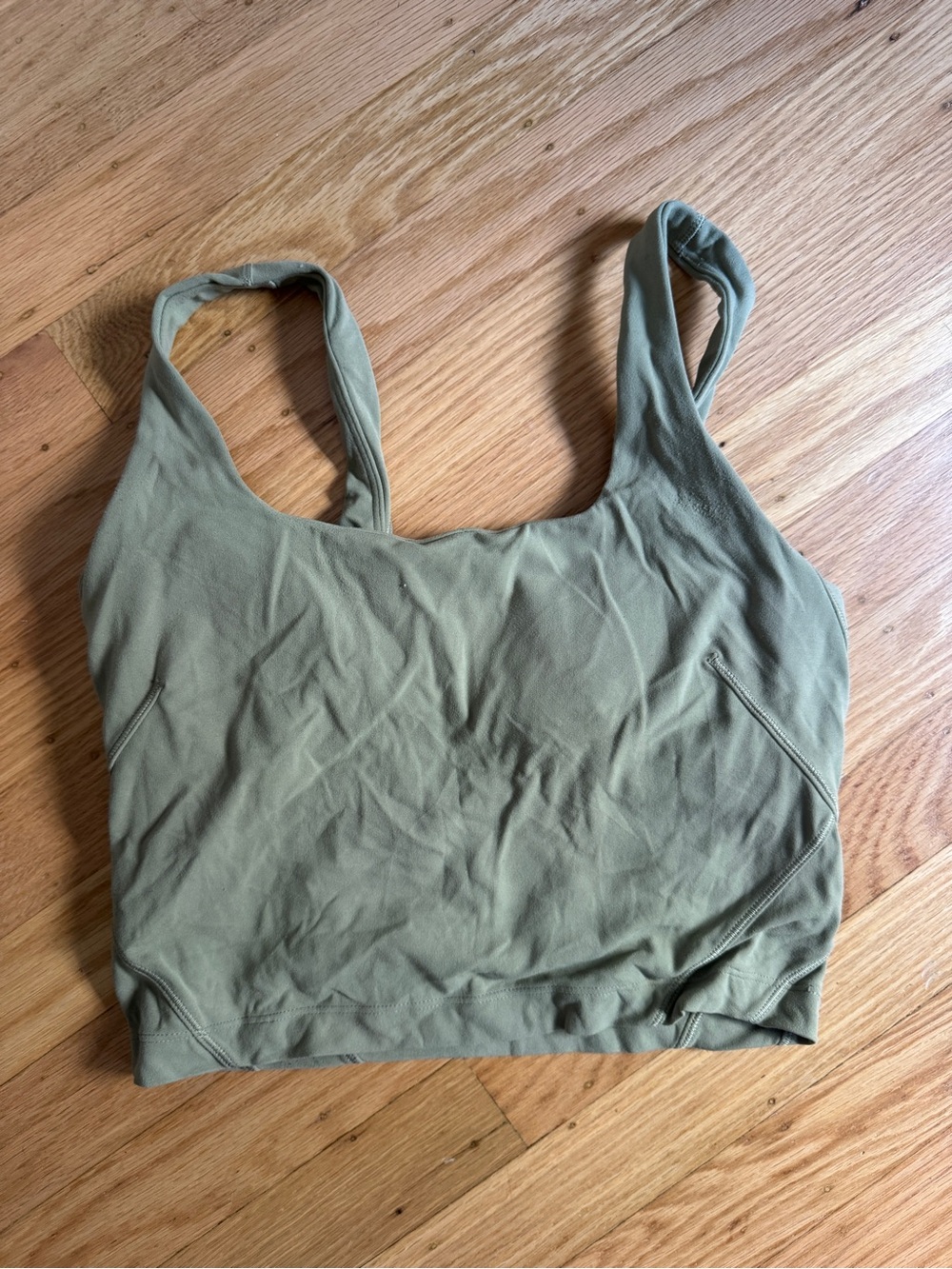lululemon athletica Olive Green Crop Tank Top